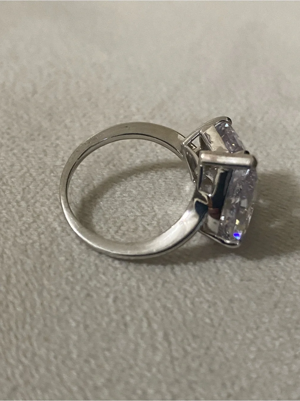 Sterling Silver Moi et Toi CZ ring